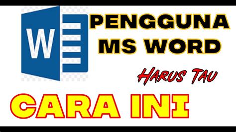 Cara Merubah Huruf Kecil Menjadi Besar Di Ms Word Youtube