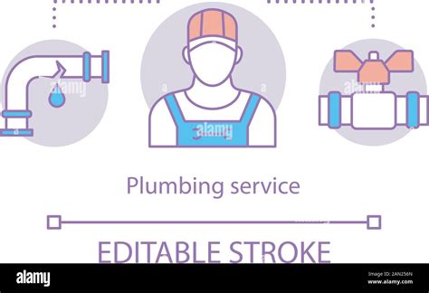 Plumbing Service Concept Icon Repair Of Water Supply Fixing Of