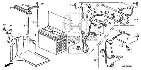 Honda Ridgeline Cable Assy Ground Battery Electrical 32600 Sjc A00 Honda Parts Center