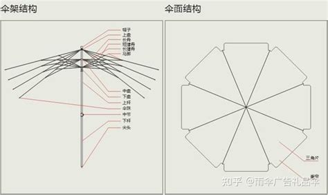 雨伞的结构和分类雨伞厂家图解 知乎