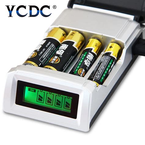 YCDC LCD 1.2V AA AAA Battery Charger with screen AA/AAA Rechargeable Ni ...