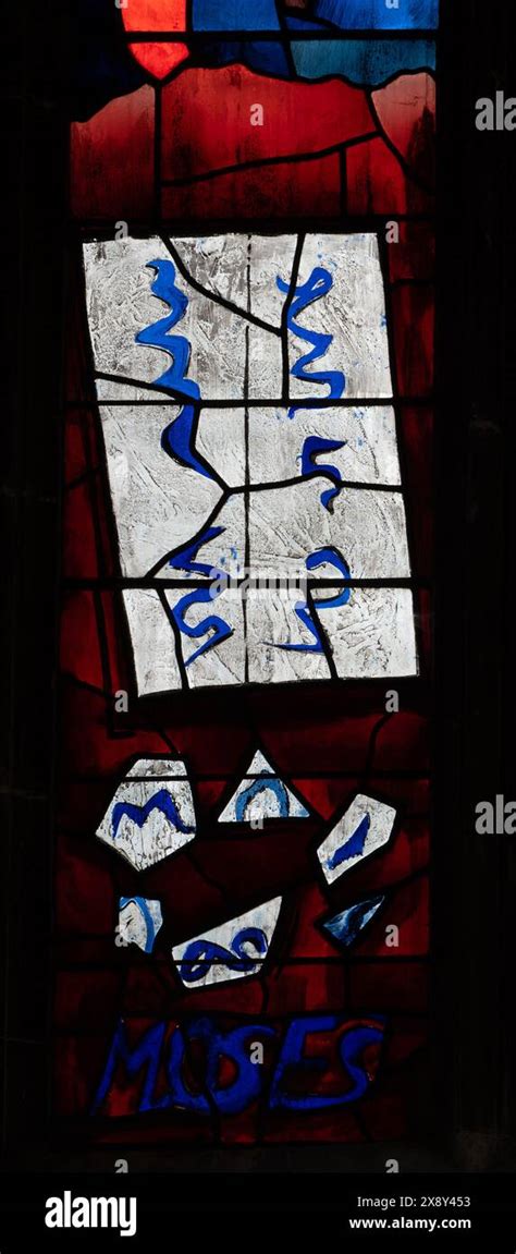 John Piper Stained Glass Window Detail Stock Photo Alamy