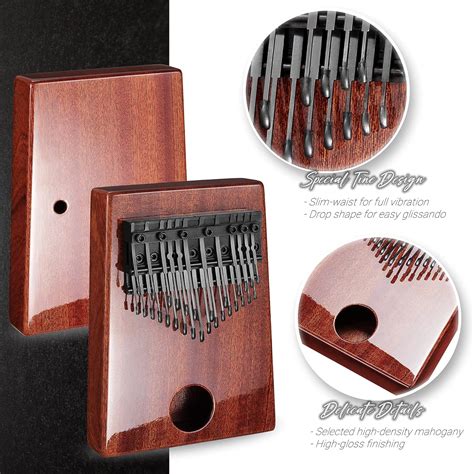 Buy Moozica 29 Keys Chormatic Kalimba Double Layer Solid Mahogany Wood
