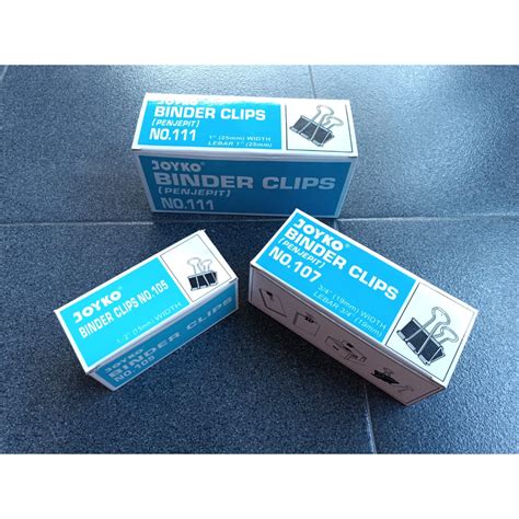 Jual CLIP PENJEPIT KERTAS HITAM BINDER CLIP PLASTIK KECIL MEREK JOYKO