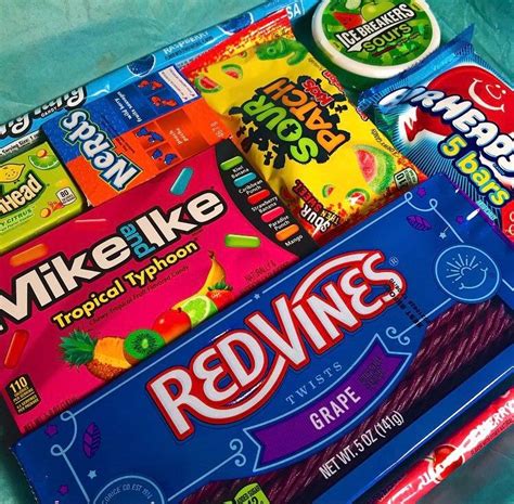 Naughty Fruity Salad Flavour American Candy Sweet Box Red Vines Sour