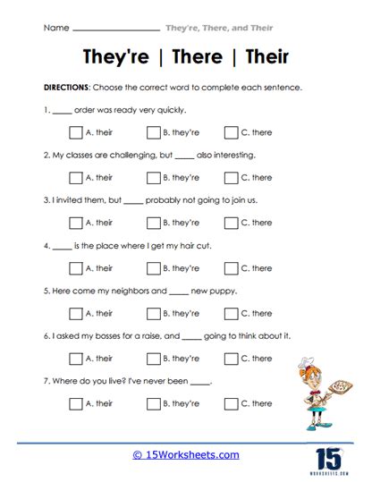 Theyre There And Their Worksheets 15