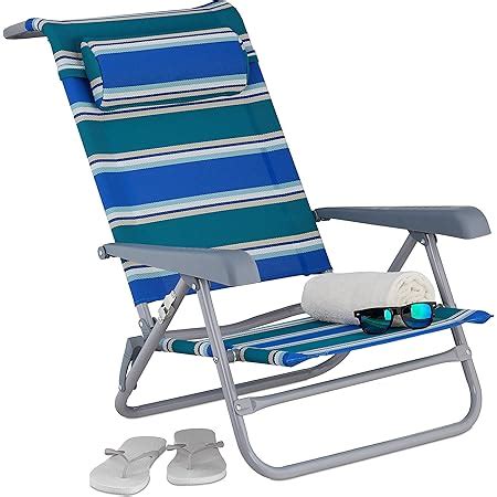 Relaxdays Chaise Pliante Jardin Chaise Pliable Plage Ajustable Appui