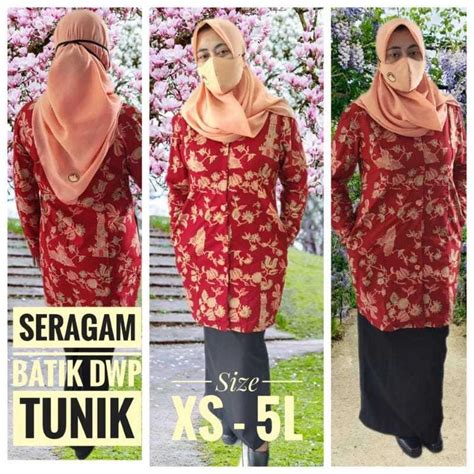 Jual Baju Tunik Batik Dharma Wanita Persatuuan Dwp Shopee Indonesia