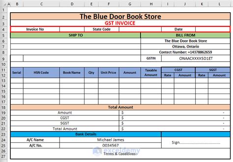 How To Create Gst Bill Format In Excel With Formula Methods Exceldemy