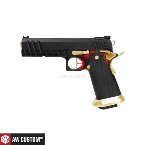 Pistola Softair A Gas Hi Capa 5 1 Full Auto Colore Nero Gold