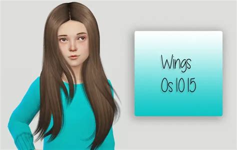 Simiracle Wings Os1015 Hair Retextured For Girls Sims 4 Hairs