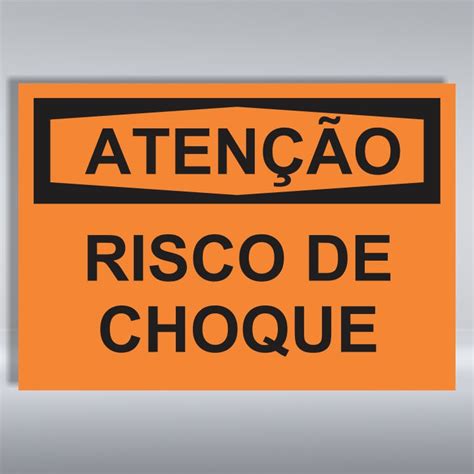 PLACA DE ATENÇÃO RISCO DE CHOQUE