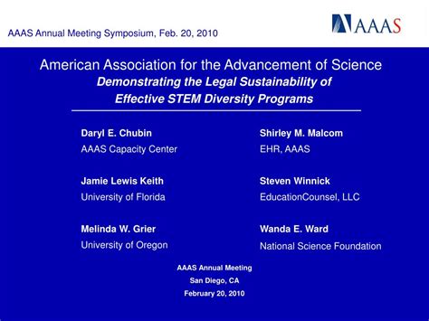 Ppt American Association For The Advancement Of Science Powerpoint Presentation Id 113616