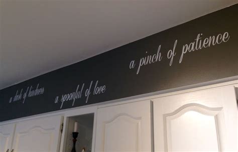 Vinyl lettering in my kitchen over the stove bulkhead | Home decor ...