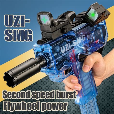 High Speed Flywheel Uzi Soft Bullet Gun Electric Continuous Eva Soft