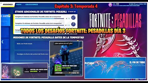 ⚔️fortnite CÓmo Completar Todas Las Misiones De Pesadilla Antes De La Tempestad DÍa 3 Cap3temp