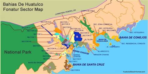 Huatulco Real Estate Sector Map | Huatulco mexico, Vacation, Things to do