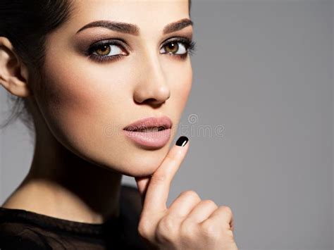 Girl With Smoky Eyes Stock Photo Image Of Clean Looking 28668396
