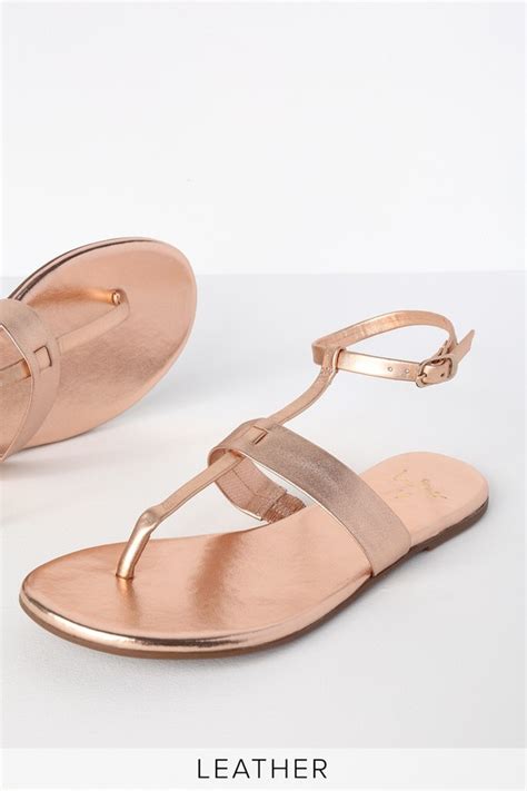 Cute Rose Gold Sandals Rose Gold Sandals Flat Sandals Lulus