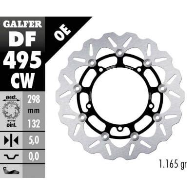 Disque de frein Galfer wave flottant 298x5mm DF474CW Pièces Freinage