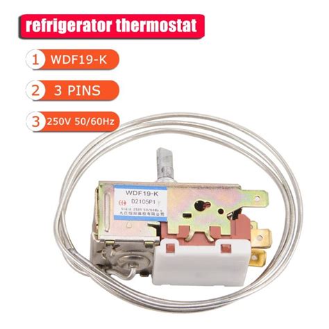 1 70Cm Refrigerator Thermostat 5 Pins Metal Cord Freezer Temperature