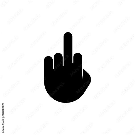 Fuck You Hand Gesture Flat Vector Icon Stock Vector Adobe Stock