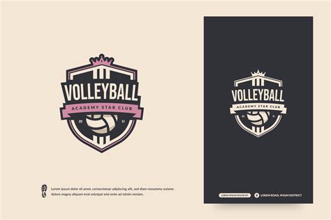 Volleyball Club Logo Volleyball Tournament Emblems Template Sport Team Identity E Sport Badge