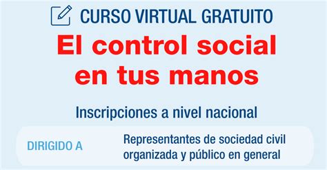 Curso online gratis El control social en tus manos de La Contraloría