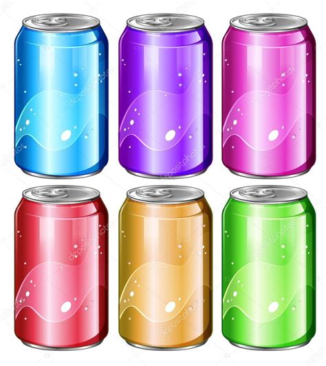 Conjunto De Latas De Refresco Vector Gráfico Vectorial © Blueringmedia