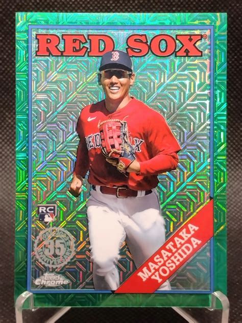 【目立った傷や汚れなし】吉田正尚 99枚限定 グリーン 【2023 Topps Chrome Silver Pack Update