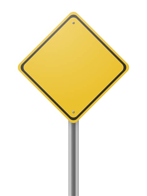 Download Yellow Stop Sign Blank Yellow Construction Sign 45 Off