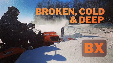 Kubota Bx To The Rescue Moving Three Feet Of Snow Trailer Jack