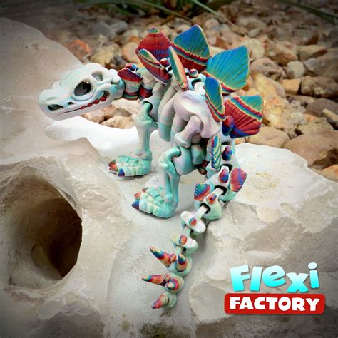 Stl File Flexi Factory Skeleton Stegosaurus With Mf Files Included