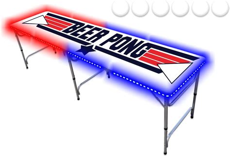 Partypong 8 Foot Professional Beer Pong Table Wled Glow