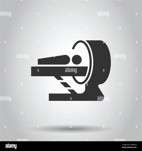 Radiology Icon In Flat Style Tomography Vector Illustration On White