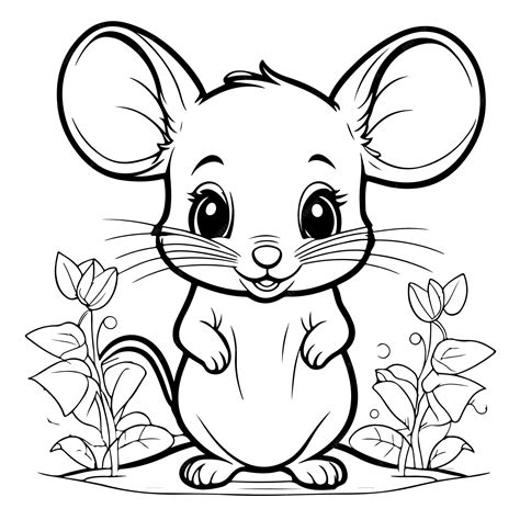 Premium Vector Cute Rat Line Art Sketch Vector