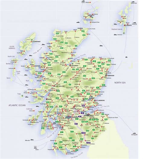 Roadmap Of Scotland – Scotland Info Guide - Printable Road Map Of ...