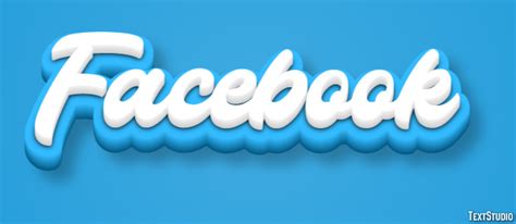 Facebook Effet De Texte Et Design De Logos Mot TextStudio