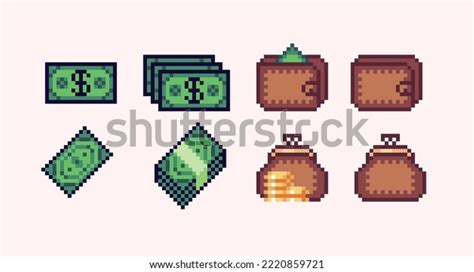 Money Bundle Pack Pixel Art Set Stock Vector (Royalty Free) 2220859721 | Shutterstock