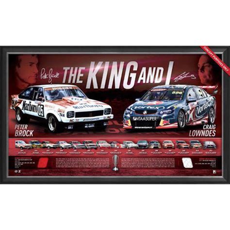 Motorsport V8 Supercars The King And I Signed And Framed Limited