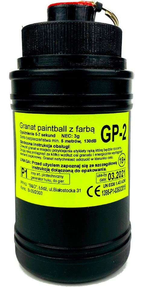 Granat Paintball Farba Zawleczka Asg Gp B G