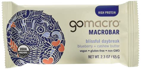 Gomacro Organic Blueberry Cashew Ypf Butter Bar Oz Pack Of