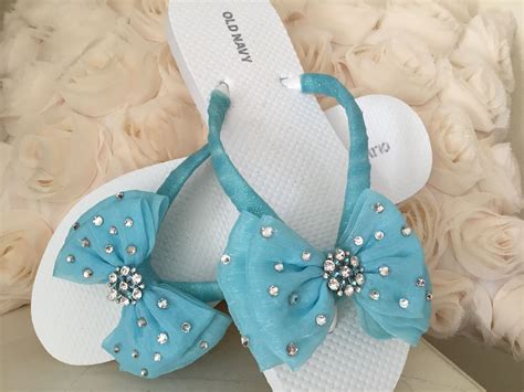 Swarovski Crystals 4200 Bridal Flip Flops Diy Flip Flops Blue