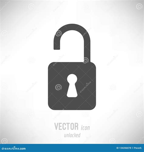 Vector Flat Unlocked Icon Stock Vector Illustration Of Secret 134206078