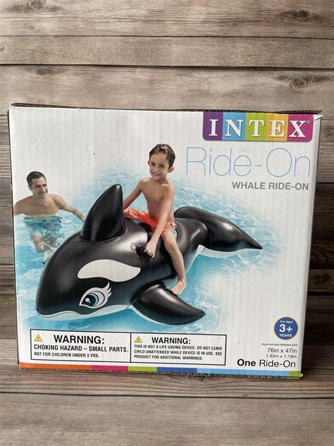 Intex Whale Ride On 76 X 47 Inflatable Raft Float 58561 For Pool Ebay