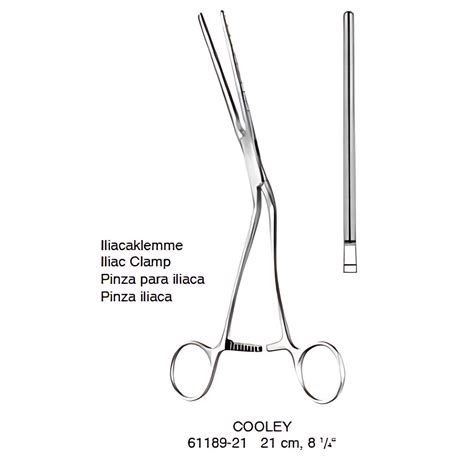 COOLEY Carotid Clamp 21cm Angled REDA Instrumente GmbH