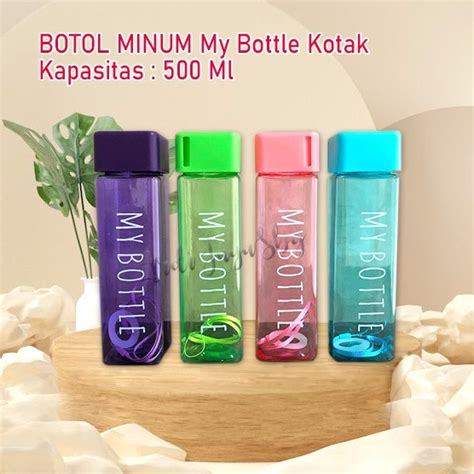 Jual Botol Minum Kotak Ml Aesthetic My Bottle Korean Tali Tumbler