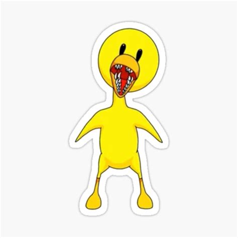 Yellow Rainbow Friend Sticker For Sale By TheBullishRhino Redbubble