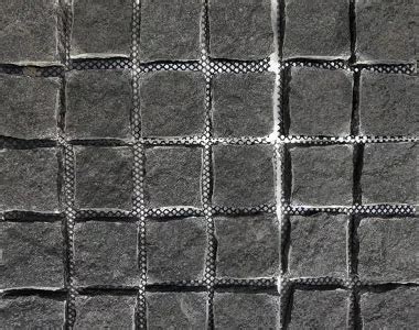 Midnight Natural Split Black Cobblestones On Mesh Sheets Australia S