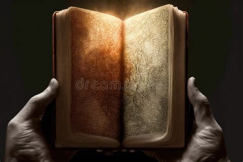 Hands Holding A Open Bible Book The Word Of God Generative Ai